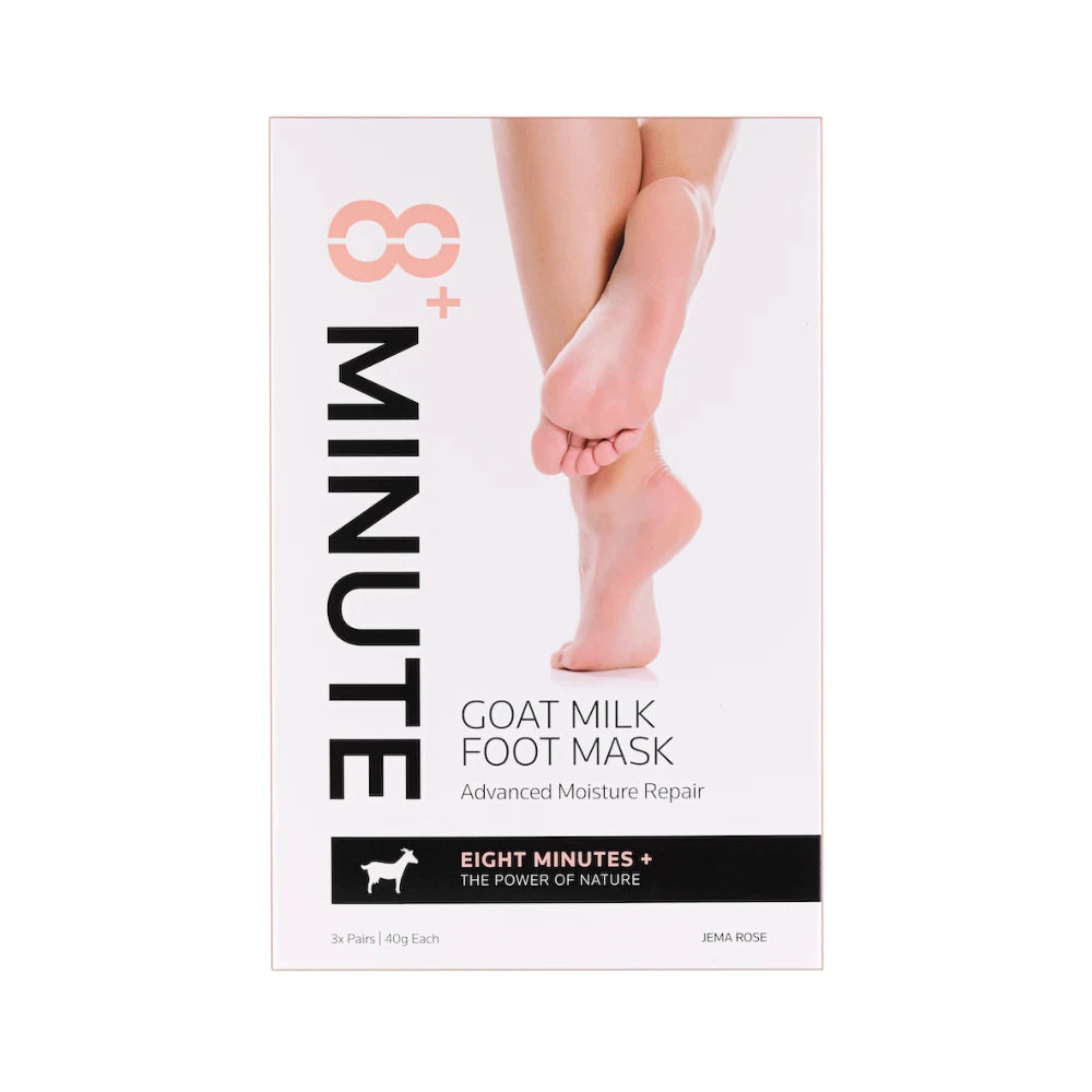 Jema Rose-8+ Minute Goat Milk Foot Mask 40g x 3 Pairs