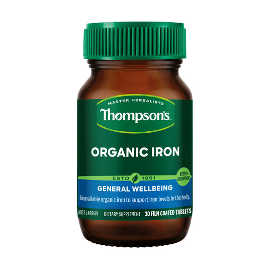 Thompson's Organic Iron 30 Tablets