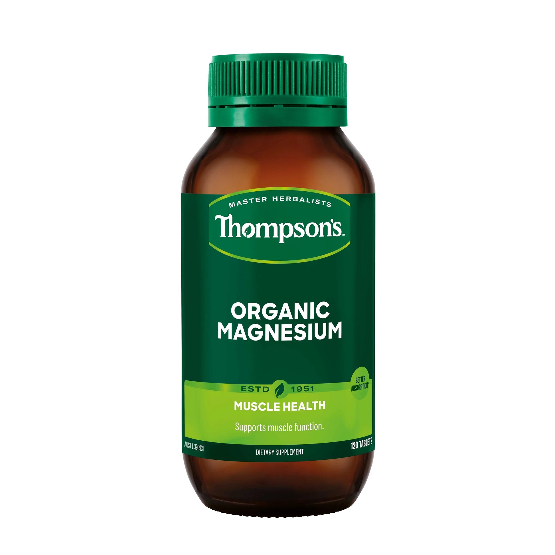 Thompson's Organic Magnesium 120 Tablets