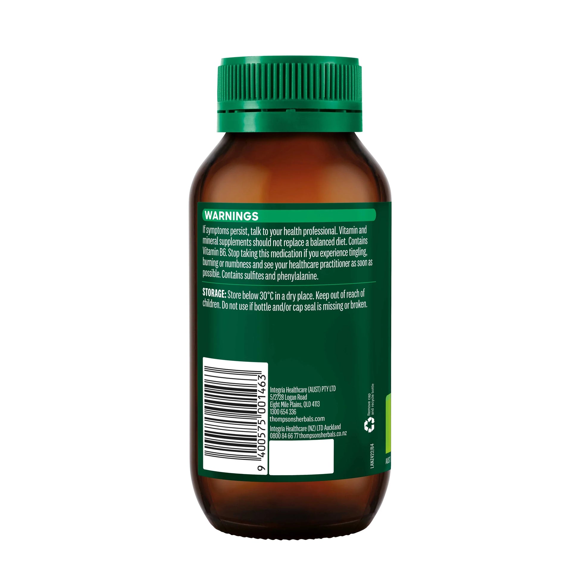Thompson's Organic Magnesium 120 Tablets