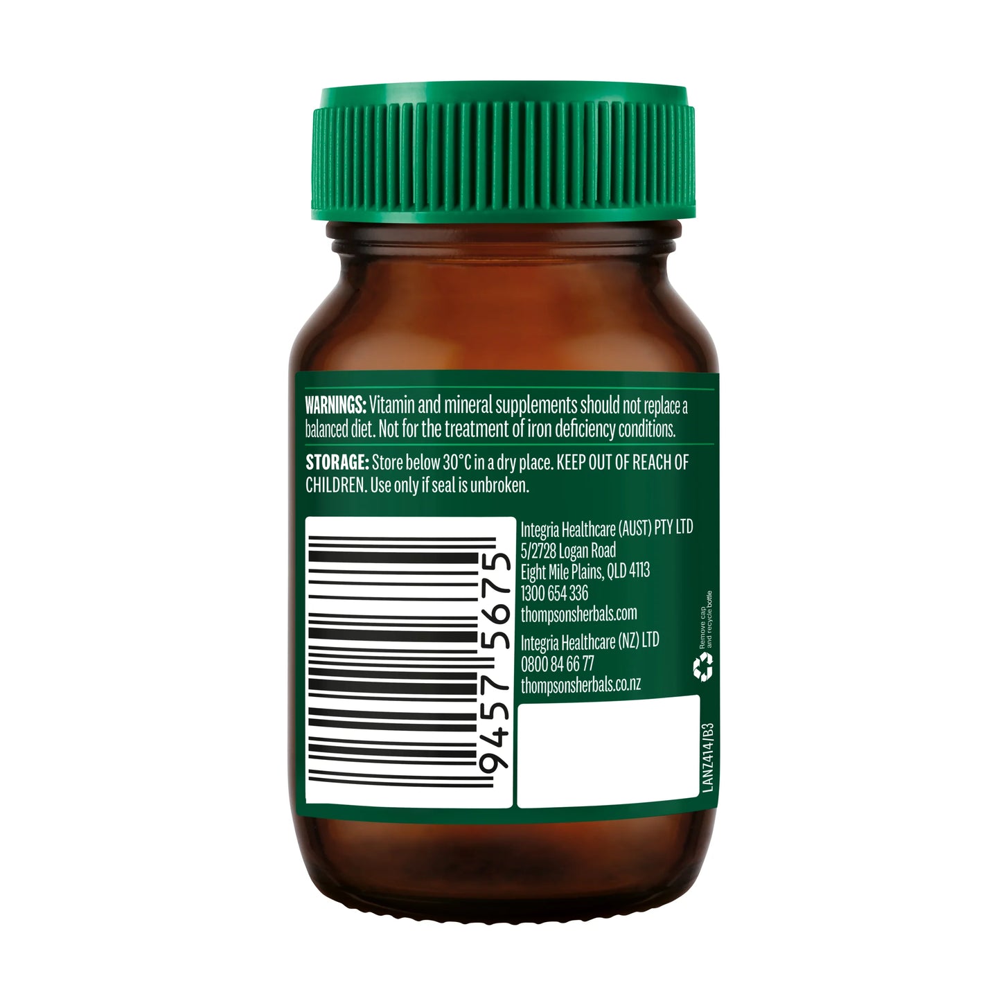 Thompson's Organic Iron 30 Tablets