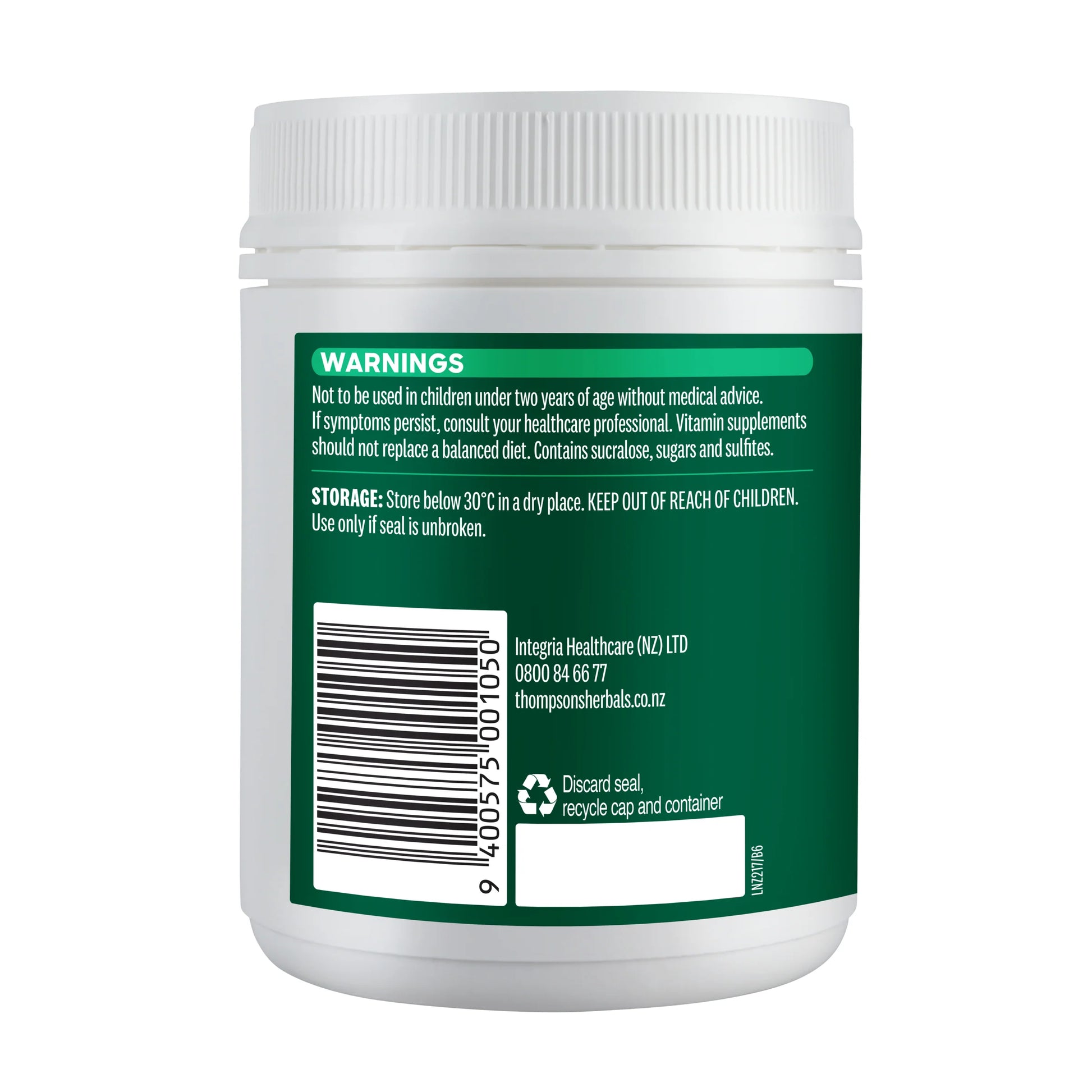 Thompson's Vitamin C Chewable 500MG 200 Tablets