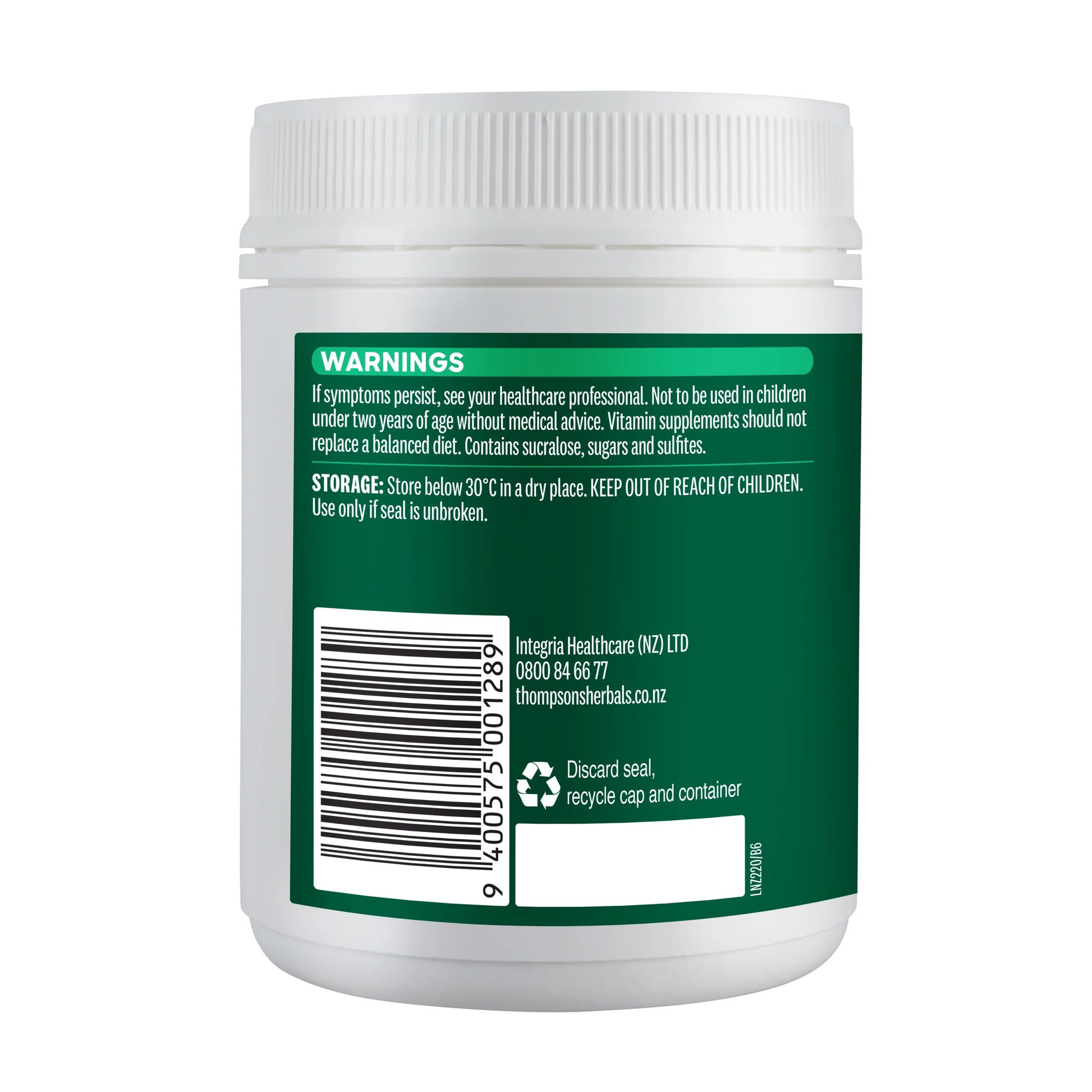 Thompson‘s Vitamin VC Chewable 1000mg 150 Tablets