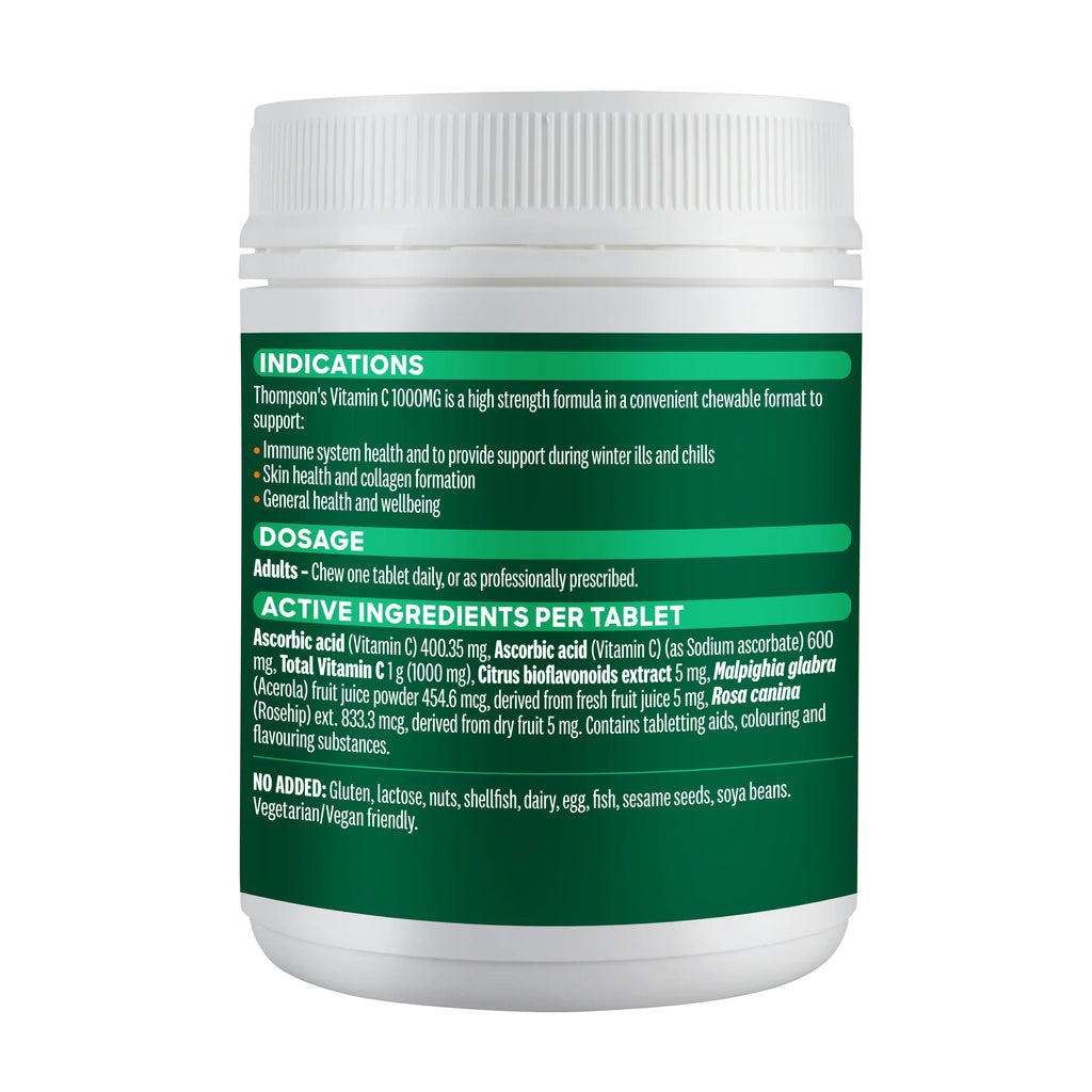 Thompson‘s Vitamin VC Chewable 1000mg 150 Tablets
