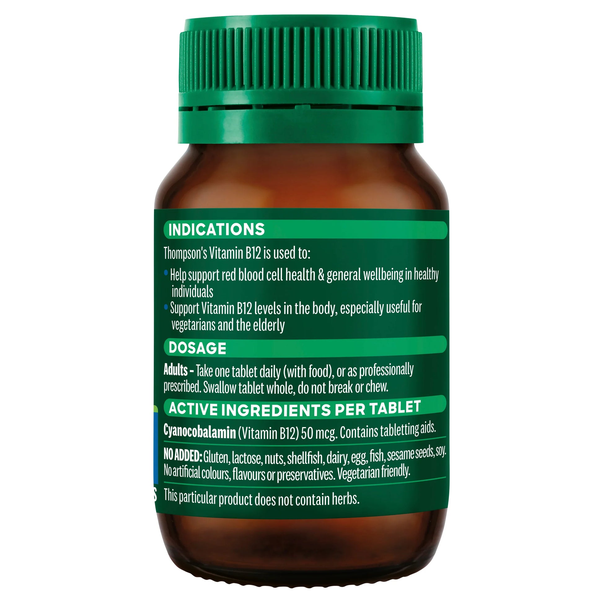 Thompson's Vitamin B12 50mcg 100 Tablets