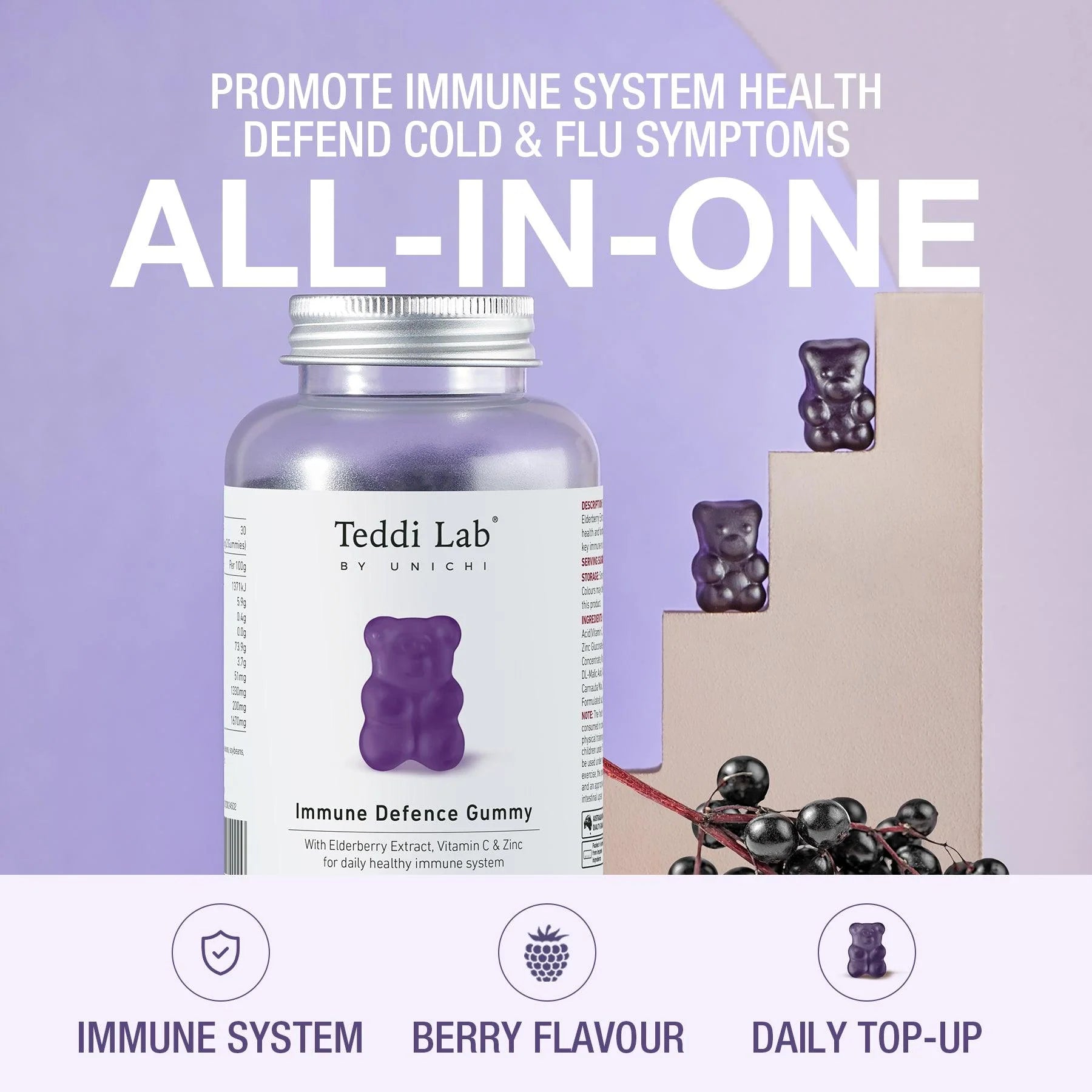 Unichi Elderberry Immune Defence Gummy