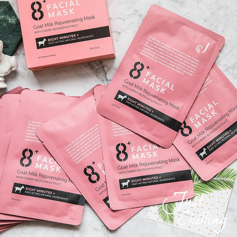 Jema Rose-8+ Minute Goat Milk Rejuvenating Mask With Cherry Blossom Extract 10x25ml