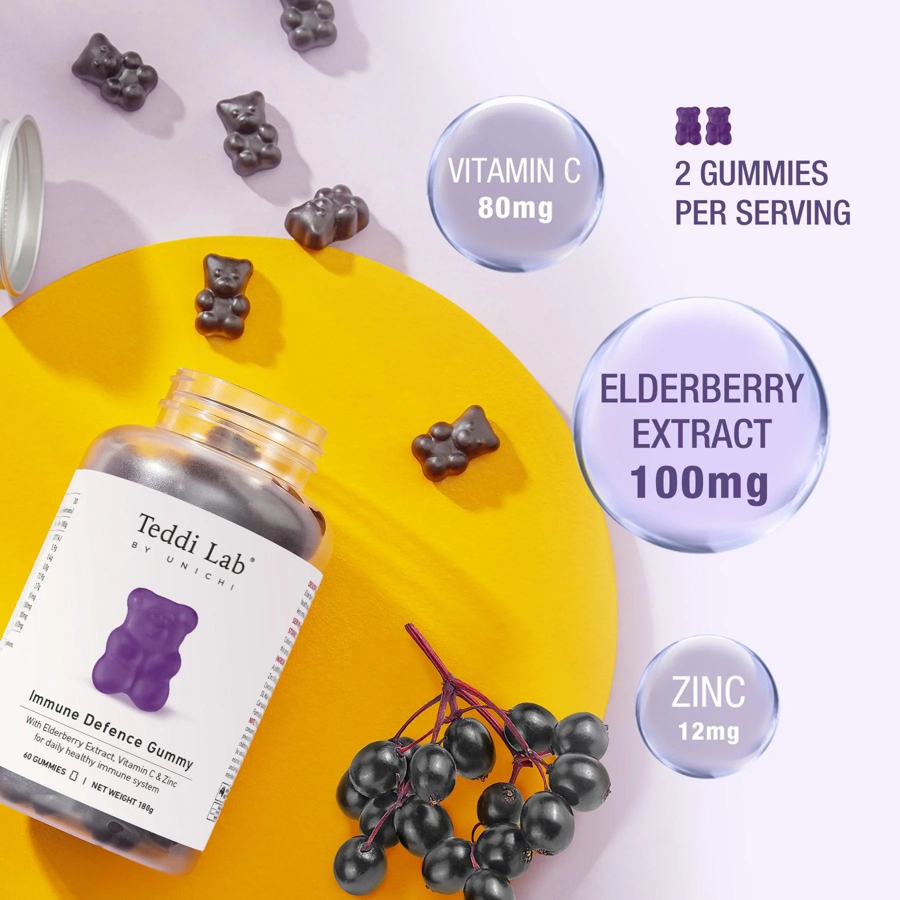 Unichi Elderberry Immune Defence Gummy